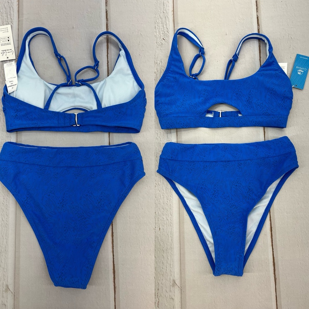 NWYTBikini Set for Women Two Piece Bathing Suits High Waisted Square Neck Cutout - Picture 16 of 17